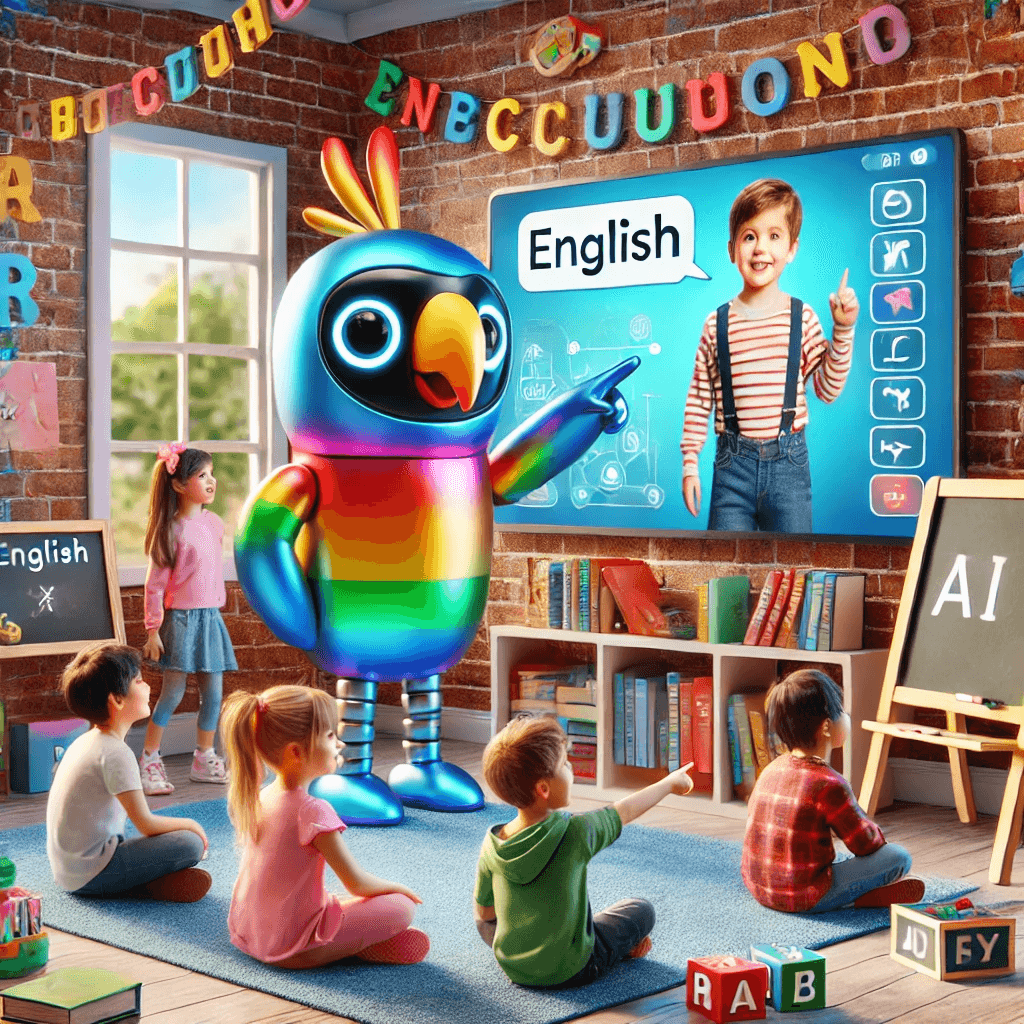 Children Learning with AI Parrot